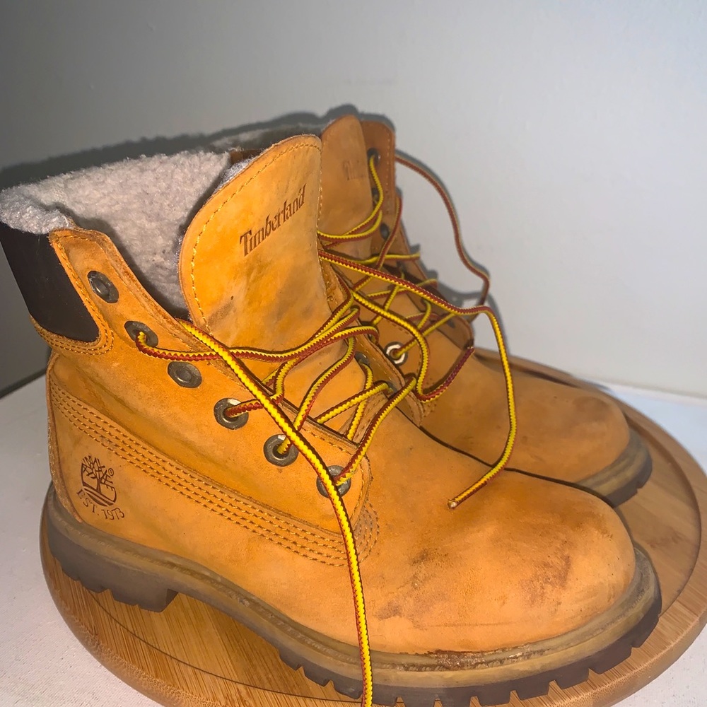 Timberland Womens 6IN Premium TB0A12KU Wheat Leather Ankle Boots